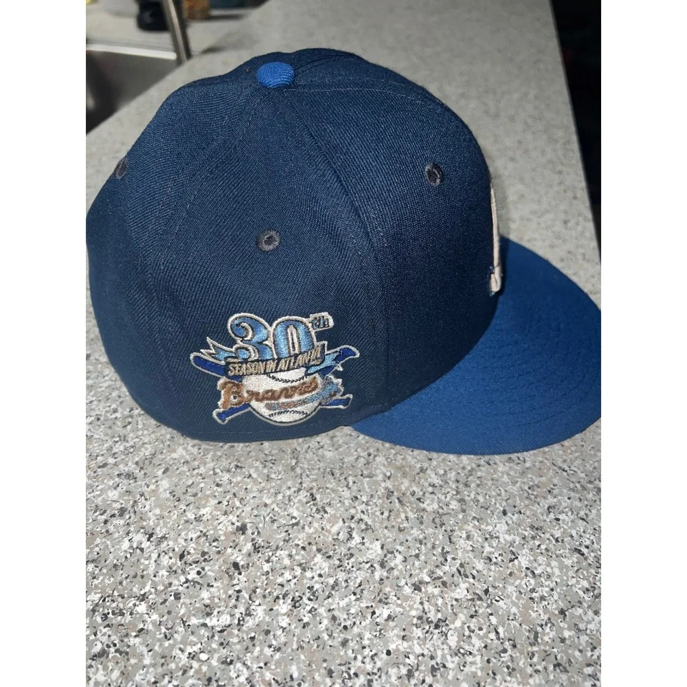 New Era Atlanta Braves 59FIFTY Fitted Hat 7 1/8‎ Cooperstown 30th Season Patch